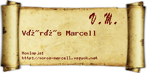 Vörös Marcell névjegykártya