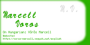 marcell voros business card
