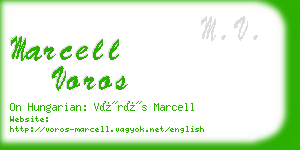 marcell voros business card